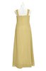ColsBM Naya Gold Plus Size Bridesmaid Dresses A-line Floor Length Zipper Casual Sleeveless Ruching