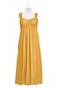 ColsBM Naya Golden Cream Plus Size Bridesmaid Dresses A-line Floor Length Zipper Casual Sleeveless Ruching