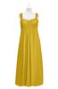 ColsBM Naya Lemon Curry Plus Size Bridesmaid Dresses A-line Floor Length Zipper Casual Sleeveless Ruching