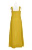 ColsBM Naya Lemon Curry Plus Size Bridesmaid Dresses A-line Floor Length Zipper Casual Sleeveless Ruching