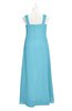 ColsBM Naya Light Blue Plus Size Bridesmaid Dresses A-line Floor Length Zipper Casual Sleeveless Ruching