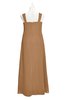 ColsBM Naya Light Brown Plus Size Bridesmaid Dresses A-line Floor Length Zipper Casual Sleeveless Ruching