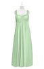 ColsBM Naya Light Green Plus Size Bridesmaid Dresses A-line Floor Length Zipper Casual Sleeveless Ruching