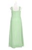 ColsBM Naya Light Green Plus Size Bridesmaid Dresses A-line Floor Length Zipper Casual Sleeveless Ruching