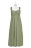 ColsBM Naya Moss Green Plus Size Bridesmaid Dresses A-line Floor Length Zipper Casual Sleeveless Ruching