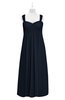 ColsBM Naya Navy Blue Plus Size Bridesmaid Dresses A-line Floor Length Zipper Casual Sleeveless Ruching