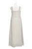 ColsBM Naya Off White Plus Size Bridesmaid Dresses A-line Floor Length Zipper Casual Sleeveless Ruching