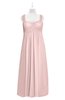 ColsBM Naya Pastel Pink Plus Size Bridesmaid Dresses A-line Floor Length Zipper Casual Sleeveless Ruching