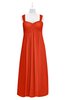 ColsBM Naya Persimmon Plus Size Bridesmaid Dresses A-line Floor Length Zipper Casual Sleeveless Ruching