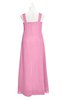 ColsBM Naya Pink Plus Size Bridesmaid Dresses A-line Floor Length Zipper Casual Sleeveless Ruching