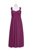 ColsBM Naya Raspberry Plus Size Bridesmaid Dresses A-line Floor Length Zipper Casual Sleeveless Ruching