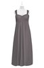 ColsBM Naya Ridge Grey Plus Size Bridesmaid Dresses A-line Floor Length Zipper Casual Sleeveless Ruching