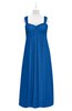 ColsBM Naya Royal Blue Plus Size Bridesmaid Dresses A-line Floor Length Zipper Casual Sleeveless Ruching