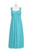 ColsBM Naya Turquoise Plus Size Bridesmaid Dresses A-line Floor Length Zipper Casual Sleeveless Ruching