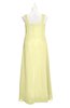 ColsBM Naya Wax Yellow Plus Size Bridesmaid Dresses A-line Floor Length Zipper Casual Sleeveless Ruching