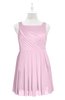 ColsBM Zariah Baby Pink Plus Size Bridesmaid Dresses Ruching Mature Square Zip up Sleeveless A-line
