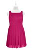 ColsBM Zariah Beetroot Purple Plus Size Bridesmaid Dresses Ruching Mature Square Zip up Sleeveless A-line