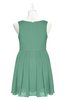 ColsBM Zariah Beryl Green Plus Size Bridesmaid Dresses Ruching Mature Square Zip up Sleeveless A-line