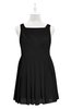 ColsBM Zariah Black Plus Size Bridesmaid Dresses Ruching Mature Square Zip up Sleeveless A-line