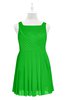 ColsBM Zariah Classic Green Plus Size Bridesmaid Dresses Ruching Mature Square Zip up Sleeveless A-line