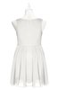 ColsBM Zariah Cloud White Plus Size Bridesmaid Dresses Ruching Mature Square Zip up Sleeveless A-line