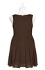 ColsBM Zariah Copper Plus Size Bridesmaid Dresses Ruching Mature Square Zip up Sleeveless A-line
