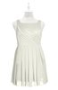 ColsBM Zariah Cream Plus Size Bridesmaid Dresses Ruching Mature Square Zip up Sleeveless A-line