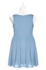 ColsBM Zariah Dusty Blue Plus Size Bridesmaid Dresses Ruching Mature Square Zip up Sleeveless A-line