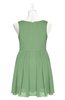 ColsBM Zariah Fair Green Plus Size Bridesmaid Dresses Ruching Mature Square Zip up Sleeveless A-line