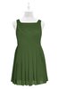 ColsBM Zariah Garden Green Plus Size Bridesmaid Dresses Ruching Mature Square Zip up Sleeveless A-line