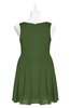 ColsBM Zariah Garden Green Plus Size Bridesmaid Dresses Ruching Mature Square Zip up Sleeveless A-line