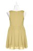ColsBM Zariah Gold Plus Size Bridesmaid Dresses Ruching Mature Square Zip up Sleeveless A-line