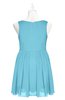 ColsBM Zariah Light Blue Plus Size Bridesmaid Dresses Ruching Mature Square Zip up Sleeveless A-line