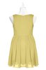 ColsBM Zariah Misted Yellow Plus Size Bridesmaid Dresses Ruching Mature Square Zip up Sleeveless A-line