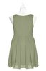 ColsBM Zariah Moss Green Plus Size Bridesmaid Dresses Ruching Mature Square Zip up Sleeveless A-line