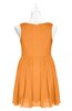 ColsBM Zariah Orange Plus Size Bridesmaid Dresses Ruching Mature Square Zip up Sleeveless A-line