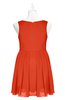 ColsBM Zariah Persimmon Plus Size Bridesmaid Dresses Ruching Mature Square Zip up Sleeveless A-line