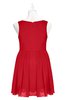 ColsBM Zariah Red Plus Size Bridesmaid Dresses Ruching Mature Square Zip up Sleeveless A-line