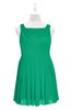 ColsBM Zariah Sea Green Plus Size Bridesmaid Dresses Ruching Mature Square Zip up Sleeveless A-line