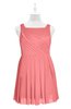 ColsBM Zariah Shell Pink Plus Size Bridesmaid Dresses Ruching Mature Square Zip up Sleeveless A-line