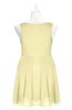 ColsBM Zariah Soft Yellow Plus Size Bridesmaid Dresses Ruching Mature Square Zip up Sleeveless A-line