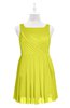 ColsBM Zariah Sulphur Spring Plus Size Bridesmaid Dresses Ruching Mature Square Zip up Sleeveless A-line