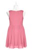 ColsBM Zariah Watermelon Plus Size Bridesmaid Dresses Ruching Mature Square Zip up Sleeveless A-line
