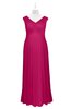 ColsBM Malaya Beetroot Purple Plus Size Bridesmaid Dresses Ruching Elegant A-line Floor Length V-neck Zipper