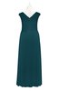 ColsBM Malaya Blue Green Plus Size Bridesmaid Dresses Ruching Elegant A-line Floor Length V-neck Zipper