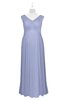 ColsBM Malaya Blue Heron Plus Size Bridesmaid Dresses Ruching Elegant A-line Floor Length V-neck Zipper