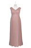ColsBM Malaya Blush Pink Plus Size Bridesmaid Dresses Ruching Elegant A-line Floor Length V-neck Zipper