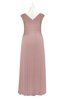 ColsBM Malaya Blush Pink Plus Size Bridesmaid Dresses Ruching Elegant A-line Floor Length V-neck Zipper