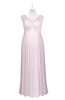 ColsBM Malaya Blush Plus Size Bridesmaid Dresses Ruching Elegant A-line Floor Length V-neck Zipper