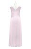 ColsBM Malaya Blush Plus Size Bridesmaid Dresses Ruching Elegant A-line Floor Length V-neck Zipper